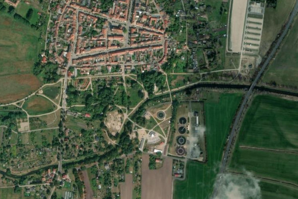 Imagem de satélite da zona de Nieplitz (Beelitz)