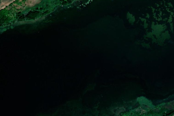 Imagem de satélite da zona de Inselsee (Güstrow)