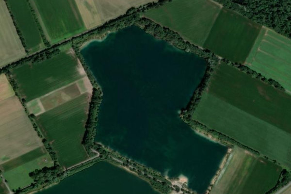 Imagem de satélite da zona de Strönfeldsee