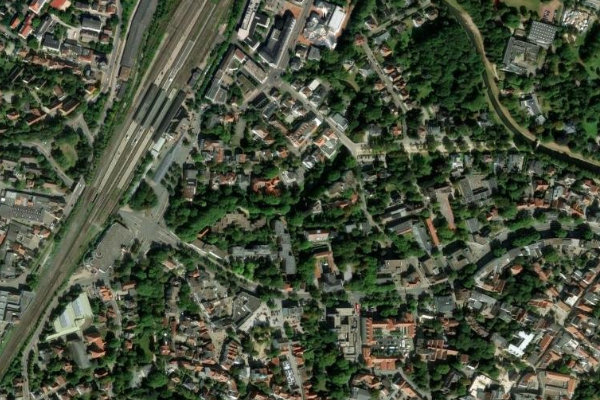 Imagem de satélite da zona de Aa (Herford)