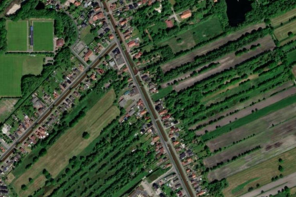 Imagem de satélite da zona de Splittingkanal (Papenburg)