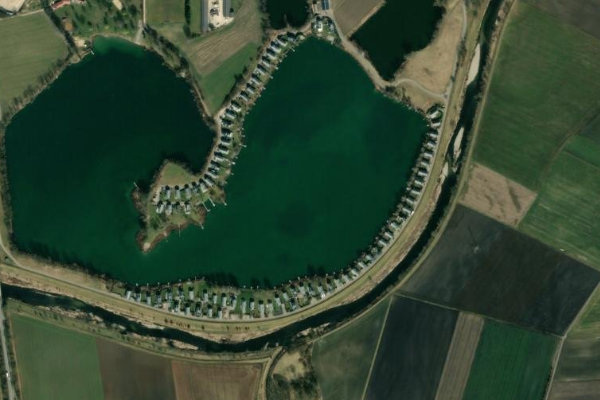 Imagem de satélite da zona de Erbacher Baggersee