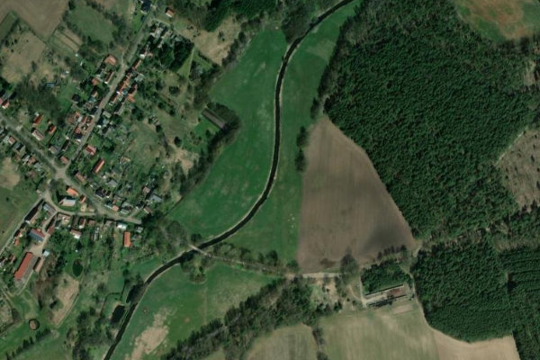 Imagem de satélite da zona de Dosse (Teetz)