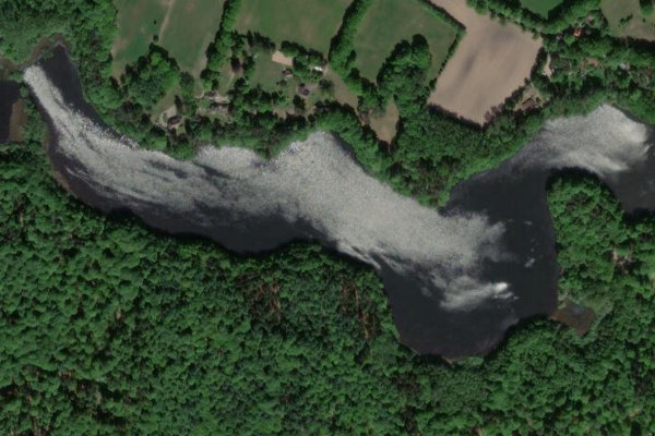 Imagem de satélite da zona de Mönchteich (Lütjensee)