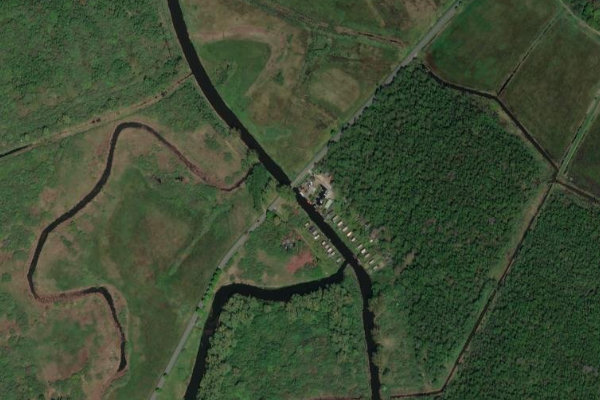 Imagem de satélite da zona de Recknitz (Marlow)