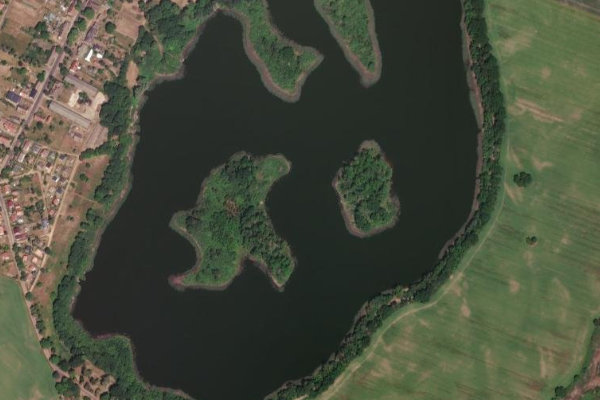 Imagem de satélite da zona de Lebehner See