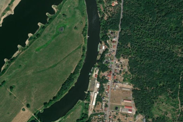 Imagem de satélite da zona de Baggerelbe Derben