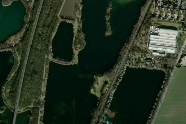 Imagem de satélite da zona de Giftener See