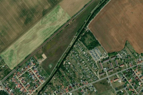 Imagem de satélite da zona de Floßkanal (Prösen)