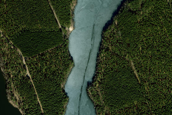 Imagem de satélite da zona de Große Krampe