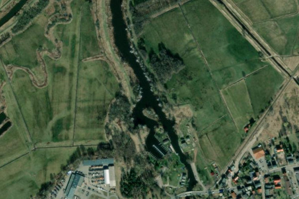Imagem de satélite da zona de Randow (Eggesin)