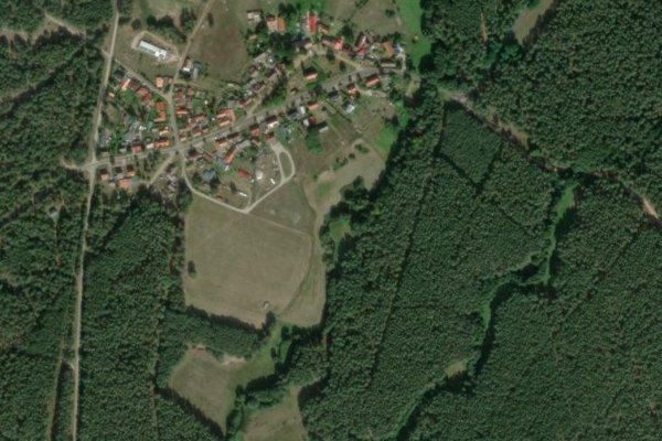 Imagem de satélite da zona de Rheinsberger Rhin