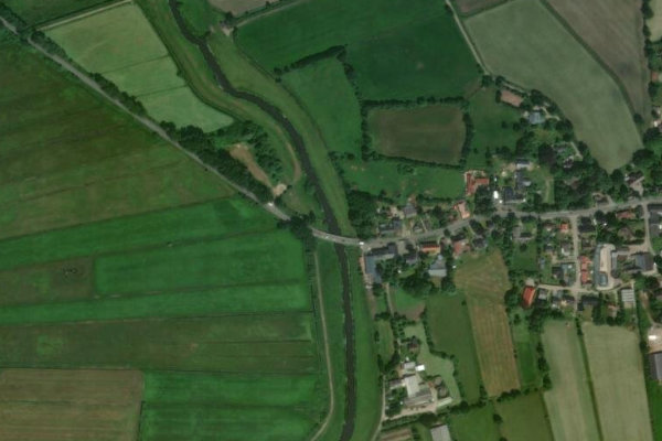 Imagem de satélite da zona de Treene (Hollingstedt)