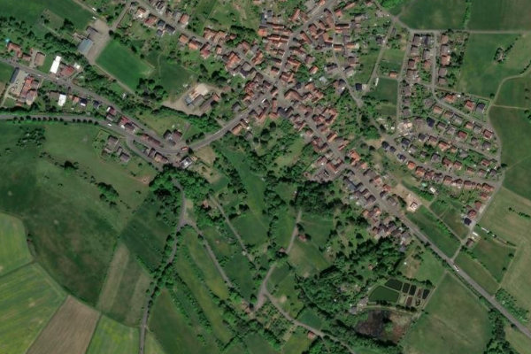Imagem de satélite da zona de Ohm (Mücke - Ruppertenrod)