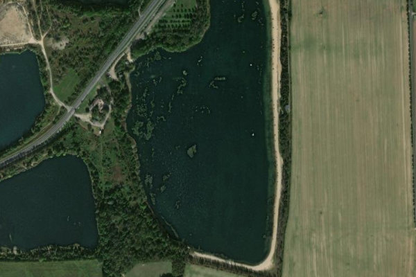 Imagem de satélite da zona de Kiesgrube Luppa 3