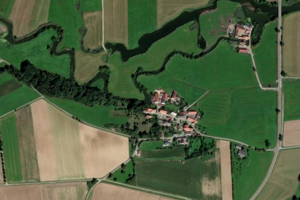 Imagem de satélite da zona de Wörnitz (Reichenbach)