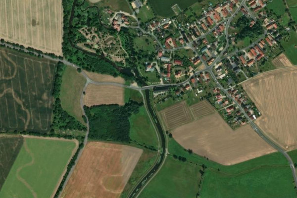 Imagem de satélite da zona de Große Röder (Walda)
