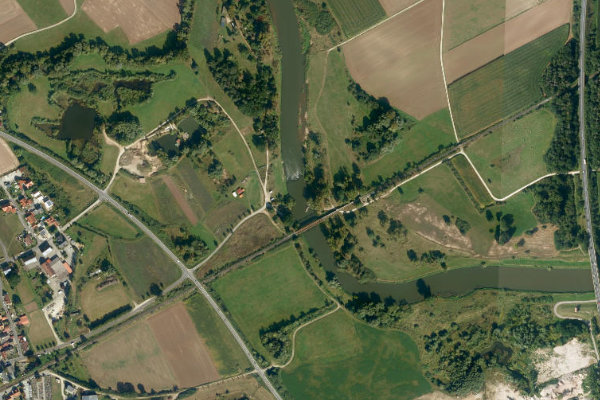 Imagem de satélite da zona de Regnitz (Pettstadt)