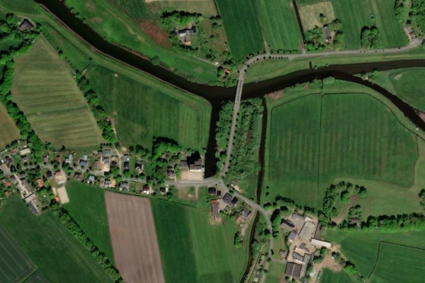 Imagem de satélite da zona de Kaisermühlenkanal