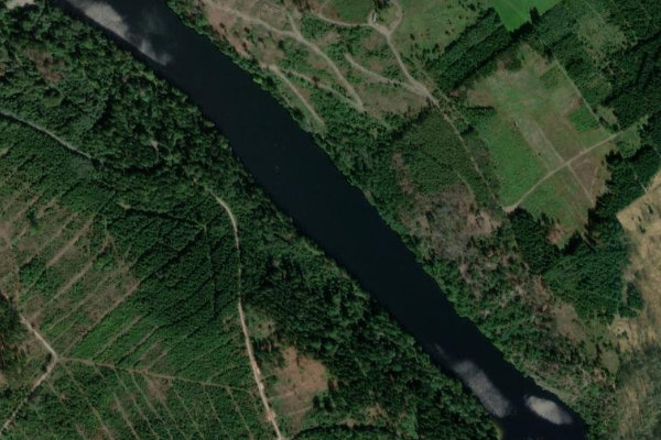 Imagem de satélite da zona de Talsperre Burgkhammer