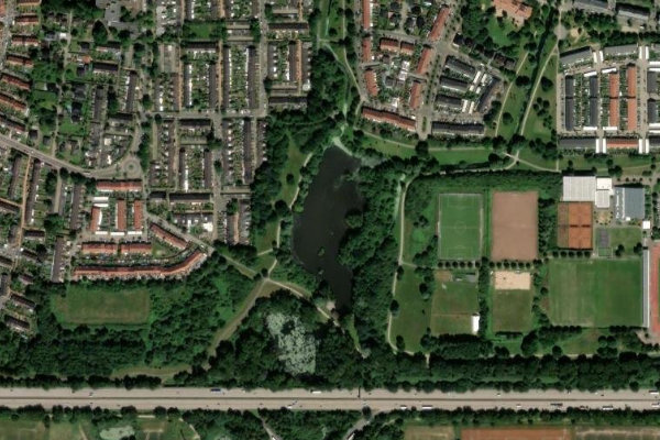 Imagem de satélite da zona de Wadeackersee