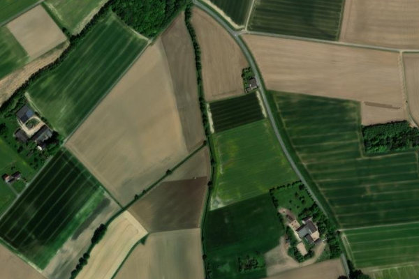 Imagem de satélite da zona de Hase (Melle)