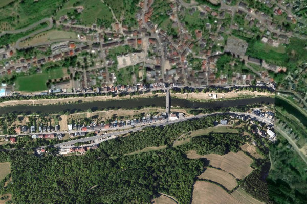 Imagem de satélite da zona de Sauer (Bollendorf)