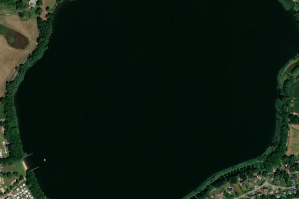 Imagem de satélite da zona de Bornhöveder See