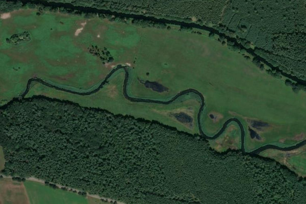 Imagem de satélite da zona de Alte Elde (Matzlow)