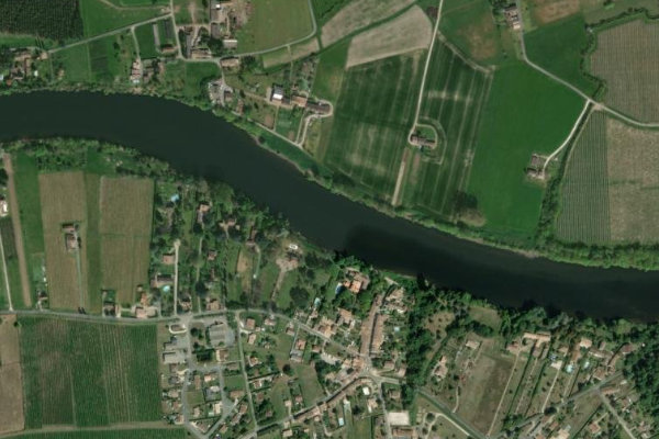 Imagem de satélite da zona de Dordogne (Eynesse)