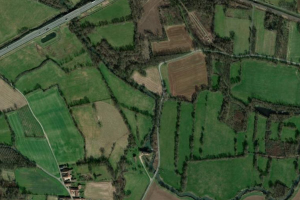 Imagem de satélite da zona de La Veyle (Grieges)