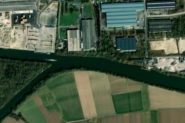 Imagem de satélite da zona de L'Oise (Bruyeres-Sur-Oise)