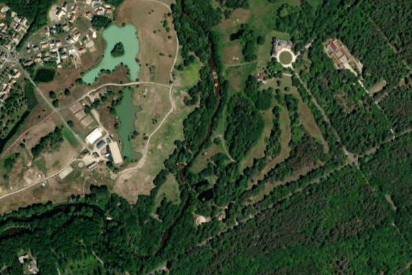 Imagem de satélite da zona de la Sauldre (Salbris)