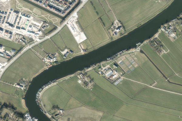Imagem de satélite da zona de Vecht (Weesp)