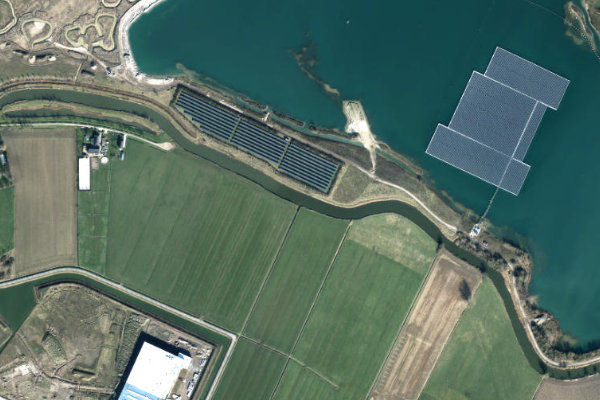 Imagem de satélite da zona de Linge (Tiel)