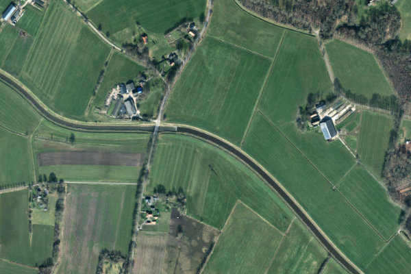 Imagem de satélite da zona de Bolksbeek