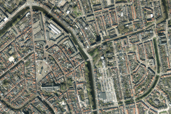 Imagem de satélite da zona de Blekerssingel (Gouda)
