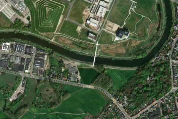 Imagem de satélite da zona de Tijarm (Merelbeke)