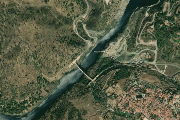 Imagem de satélite da zona de Embalse de Alcántara (José María de Oriol)