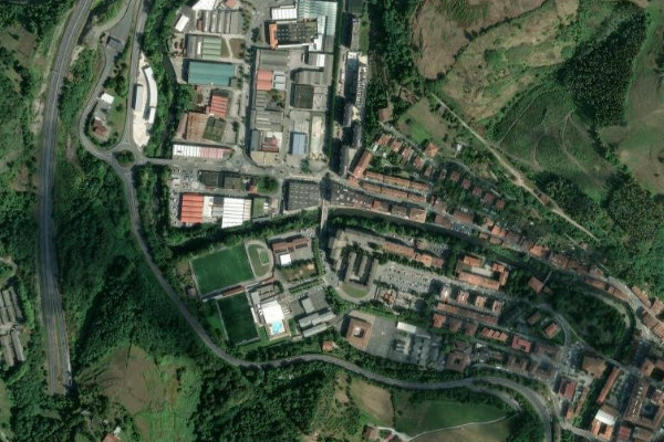 Imagem de satélite da zona de Deba (Bergara)