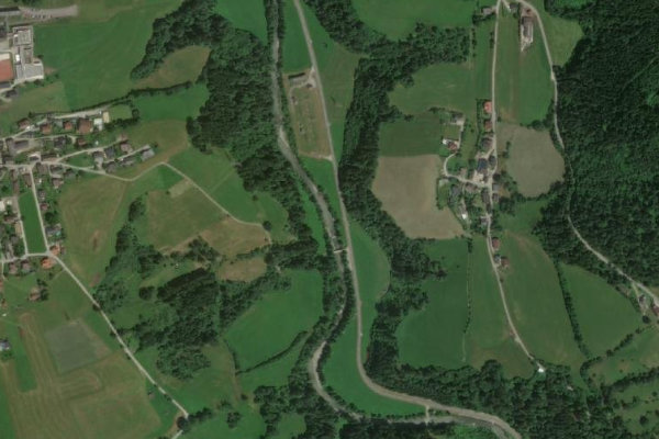 Imagem de satélite da zona de Donnersbach (Irdning)