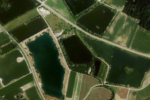Imagem de satélite da zona de Fischercamp Urschler