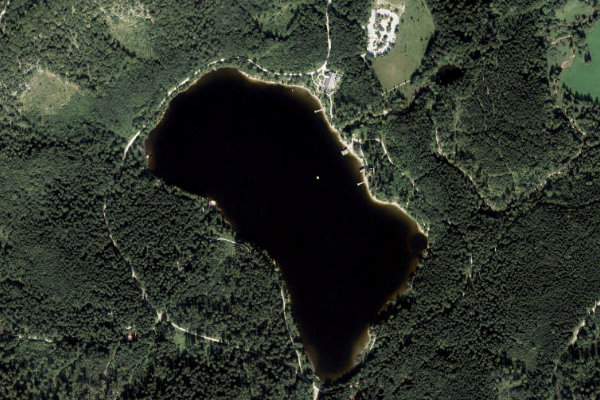 Imagem de satélite da zona de Ödensee (Bad Aussee)