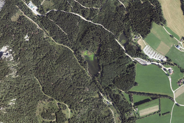 Imagem de satélite da zona de Grüner See (Oberort)