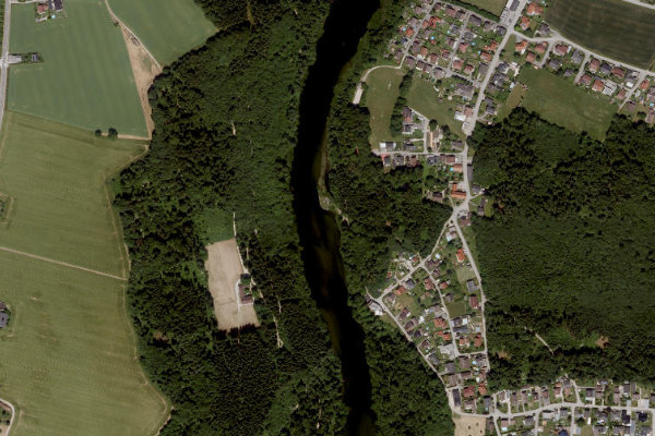 Imagem de satélite da zona de Ohlsdorf
