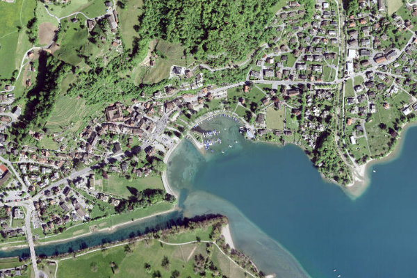 Imagem de satélite da zona de Walensee – Weesen