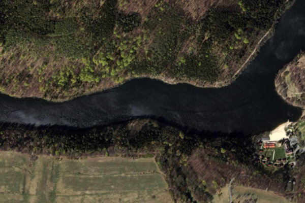 Imagem de satélite da zona de Złotniki