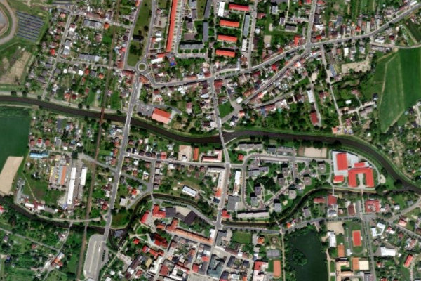 Imagem de satélite da zona de Morava – Litovel
