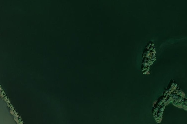 Imagem de satélite da zona de Kis-Balaton