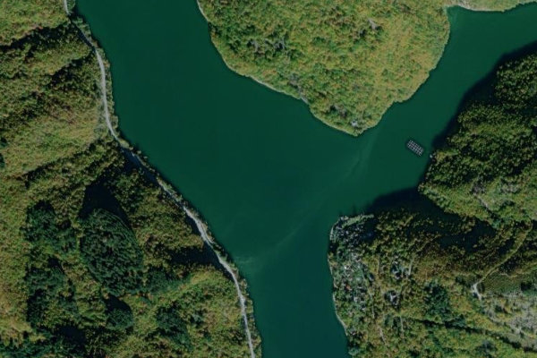 Imagem de satélite da zona de Globočica